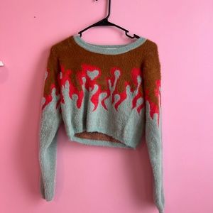Beginning boutique Flame Sweater, size L, worn once